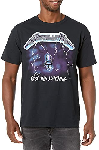Metallica Ride The Lightning T-Shirt, Noir, L Mixte