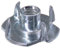 SECCARO Einschlagmutter M4, 6 mm Länge, Stahl verzinkt, 20 Stück