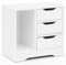 FineBuy Table de Chevet 49x50x30 cm Table de Nuit avec Tiroir et Rangement Blanche | Table d'appoint Design Moderne | Console de Nuit Classique, Couleur:Blanc