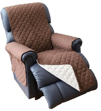 Easylife Reversible Recliner Protector, Waterproof Chair Cover, Armchair Cover, Armchair Protector, Furniture Protector, Machine Washable - Fully Guaranteed
