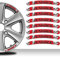 Biomar Labs® 8 Stück Vinyl Felgenrandaufkleber Aufkleber Schädel Rim Stickers Autoaufkleber Auto Moto Motorrad Fahrrad Tuning RV 42