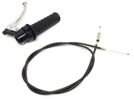 Streetparts 24 Gasgriff Bremshebel Set mit Gaszug passend für Zündapp, Hercules, Kreidler, Puch – Mofa/Moped/Mokick 22mm