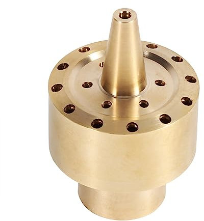 1/4 / 1/2 / 3/4 Fountain Nozzle Sprinkler Head, Brass Column Water Nozzle Spray Head for Garden Pond (1/2)