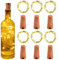 Yizhet Luces de Botella, 6 Piezas Luces para Botellas Cristal 2m Luz Botella Corcho 20 LED Luces Tapon Botellas de Vino Cobre Alambre Guirnaldas Luz Pilas para Boda Navidad (Blanco Cálido)