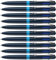 Schneider 138003 Take 4 Kugelschreiber mehrfarbig (4 Farben, Minen wechselbar, recycelter Kunststoff) dunkelblau-hellblau, 10 Stück