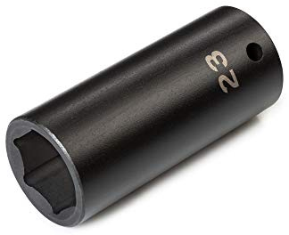 TEKTON 1/2 Inch Drive x 23 mm Deep 6-Point Impact Socket | SID23123 | Deep