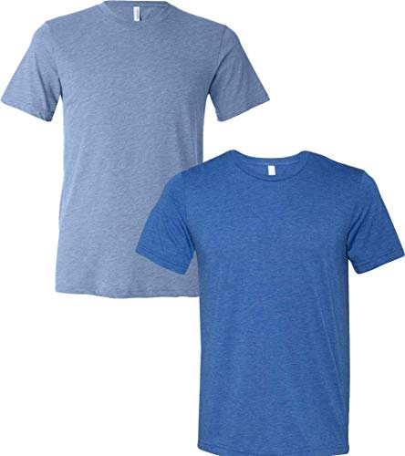 Bella + Canvas Unisex Crew Neck Triblend Short Sleeve Tee, Blue/Royal, Medium