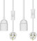 Plug in Pendant Light Fitting,2 Pack Plug in Ceiling Light,E27 Lamp Holder Suspended Hanging Light Fitting,4.5 M Cable Extension Hanging Pendant Lamp with On/Off Switch and UK Plug for Bedroom Kitchen