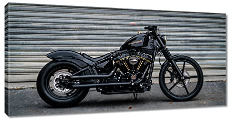 H5114Z Leinwandbild, Motiv Harley Davidson Motorrad, 115 x 55 cm