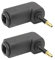 YACSEJAO Optischer Mini-Audio-Adapter, 2 Stück, 90 Grad, 24 K vergoldet, Toslink auf 3,5-mm-Klinkenstecker, Mini-Toslink, digitales optisches S/PDIF-Audiokabel
