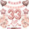 Deko 33. Geburtstag frau Tortendeko 33 Geburtstag frauen Deko Geschenk für 33. Geburtstag frau Rosegold Geburtstag 33 frauen 33 jahre Geburtstag deko Ballon 33 Geburtstag 33 jahre frau