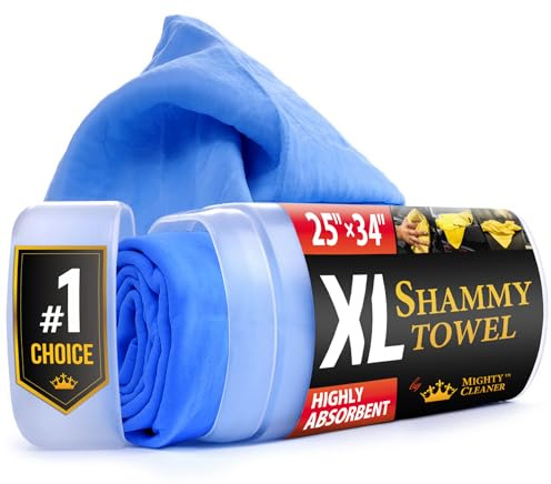 Mighty Cleaner Premium Fensterledertuch für Auto, XL, 63,5 x 86,4 cm