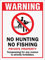 Warnschild Warnung Keine Jagd, Kein Fischen, Privateigentum Retro Verbotsschild Personalisierte Bade Wand Dekoration 20X30Cm, Sicherheitsmarkierung