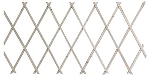 Tradineur Treillis extensible en bois naturel, structure pour plantes grimpantes, décoration de jardin, séparation d'espace, intérieur, extérieur, maison, 180 x 90 cm