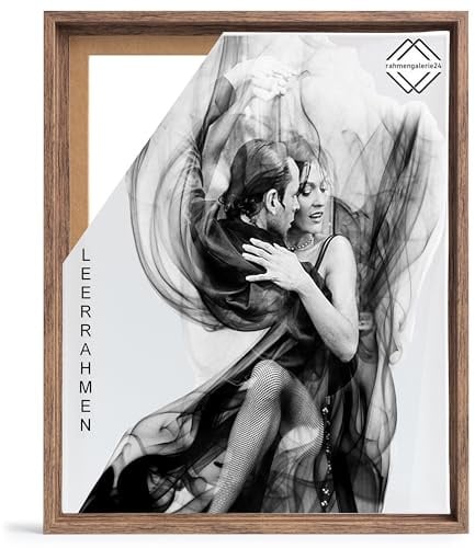 rahmengalerie24 Bilderrahmen Leerrahmen für Leinwand Bilder auf Keilrahmen | Format 30x60 cm in Apfel Holz Optik