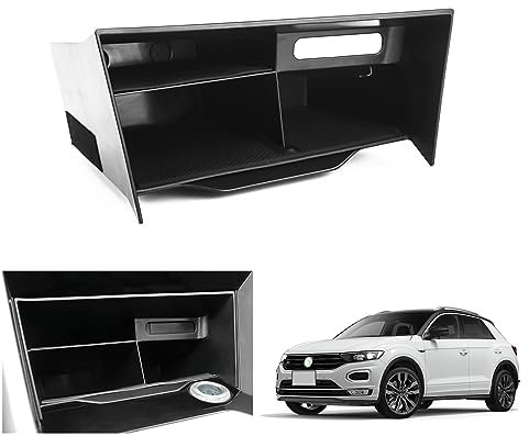GAFAT Kompatibel mit VW T-ROC 2017-2024 2025 Mittelkonsole Aufbewahrungsbox, T ROC 2023 Organizer Tray Handschuhfach Unten die Mittelkonsole, t roc Zubehör