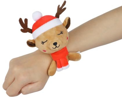 Generisch Weihnachten Kinderarmband Plüsch Niedlich Sprengring Weihnachtsmann Rentier Schneemann Weihnachtsmann Weihnachtsarmbänder Slap Armband XMAS Christmas Chirtmas Decor Weihnachtsparty