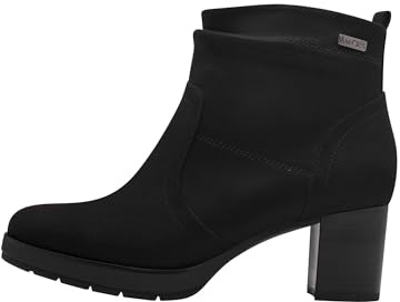 Jana Damen Stiefeletten mit Absatz Wasserabweisend Vegan, Schwarz (Schwarz), 40 EU
