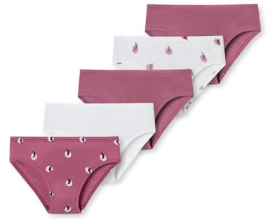 Schiesser Mädchen 5 Pack Slips Unterhosen - 95/5 Organic Bio Baumwolle - Größe 92 bis 259