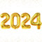 Silvester Deko 2024 Ballons, 40 Zoll Folienballon 2024, Neujahr Deko Gold Luftballon, 2024 Neues Jahr Luftballons, Zahlenballon für Jahreswechsel Neujahr Silvester Party Dekorationen