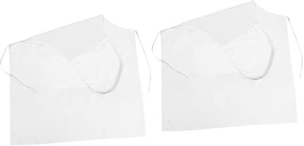 Zerodeko 2St wasserdichte schürze Grillschürze Restaurantschürzen Arbeitsschürze grillzubehör Kochzubehör kreative schürzen Erwachsener Mantel Arbeitskleidung Fräulein Weiß