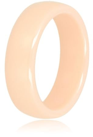 My Bendel Unzerbrechlicher Keramikring Pfirsich 6 mm- Keramikring für Frauen - Ring ist unzerbrechlich und verfärbt sich nicht - Bleibt glänzend und krazt nicht - mit Luxuriösen Geschenkverpackung