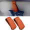 Anwlki Brillenhalt Brillenhalter für Auto Sonnenblende 2 Packungen Magnetisch Leder Sonnenbrillenhalter Auto Brillenhalterung Ticket-Karten-Clip (Orange Farbe)