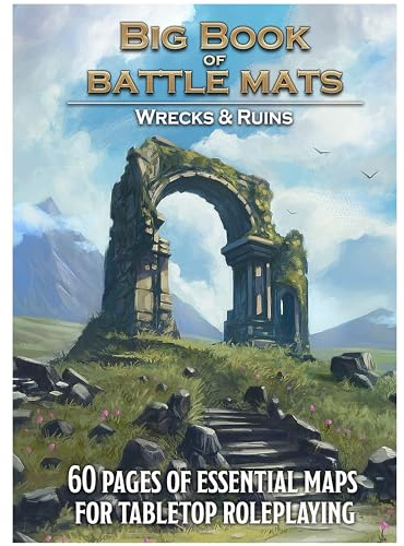 Big Book of Battle Mats Wilds Wrecks & Ruin von Loke, Merchandise für RPG-Brettspiel, ab 14 Jahren