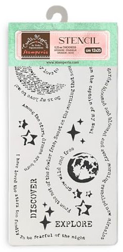 Stamperia - Thick Stencils for Scrapbooking, Albums, Card Making, Bullet Journalling and More, Dream, Flexible Material, Easy to Clean, Perfect for Hobbies, Crafts and Gifting (Secret Diary)