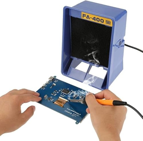 MEHOOSPVN Solder Smoke Absorber Remover Soldering Fume Extractor Air Filter Fan for Soldering Station Silent Smoke Extractor with Fan Iron Absorber Welding Exhaust Anti-Static Smoke Absorber Fan Tool