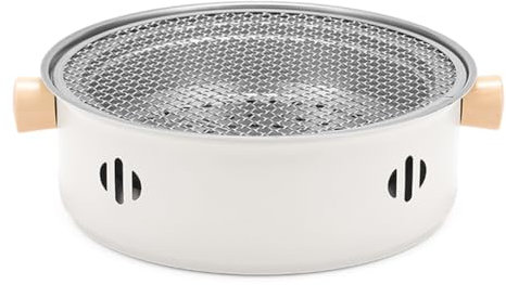 JUCHRZEY BBQ Holzkohlegrill Tragbarer kompakter Tisch-BBQ-Grill mit Grillnetz Camping-Grillofen Multifunktion for Gartenterrasse im Freien