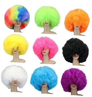 LIFKOME Parrucca da Clown The Masquerade Scarpe Clown Costume Cosplay Divertimento Parrucca riccia da Clown Parrucche da Festa per Donna Parrucca di da Clown Viola,Porpora