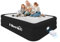 HikerSKY King Air Mattress, with Battery-Powered Pump, Blow Up Mattress in 3 Mins Self-Inflation, Poly Surface Air Bed for Home, Guests, Camping, Black, 200x150x48cm