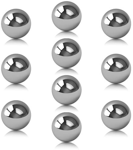 NUWIQ Edelstahl Gartenkugel, 10 Stück Edelstahl Blickball, 15 mm Durchmesser, Gartenkugel, Spiegelpoliert Hohlkugel, Reflektierende Gartenkugel, für Hausgarten Ornament Party Dekoration