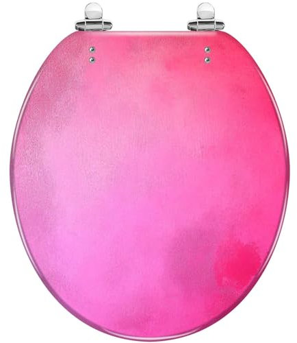 Elongated Toilet Seat A soft textured rose pink Resin Toilet Seat Quietly Slow Close with Quick-Release Hinges Toilet Seat with Cover Easy to Clean Install