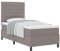 vidaXL Boxspringbett mit Matratze Grau Stoff 80X200 cm Modern Polsterung Für Schlafzimmer Innengebrauch Erwachsene Einzel Schlaflösung Möbel mit Reißverschluss Auflage Schoner