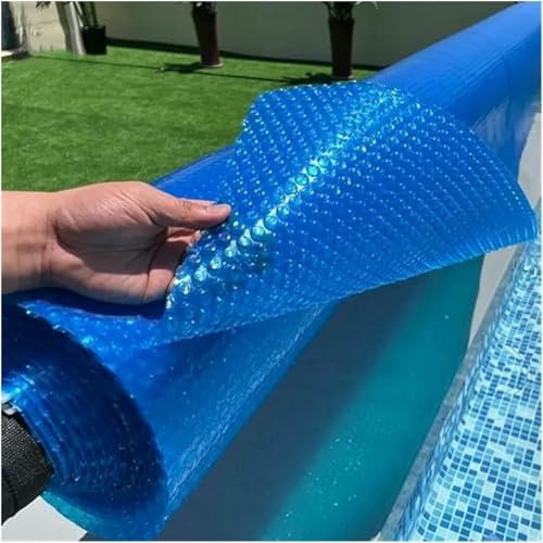 ZBORAVPIX Couverture de Piscine， Bâche à Bulles rectangulaire for piscines et spas, Bleue, Plusieurs Tailles(4m x 8m (13ftx26ft))