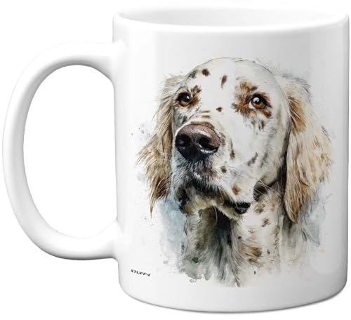 Mug Setter anglais pour amoureux des chiens – Cadeau fantaisie pour ami famille de la part d'un ami parent, propriétaire de chien, cadeau d'anniversaire amusant, 325 ml – Passe au lave-vaisselle