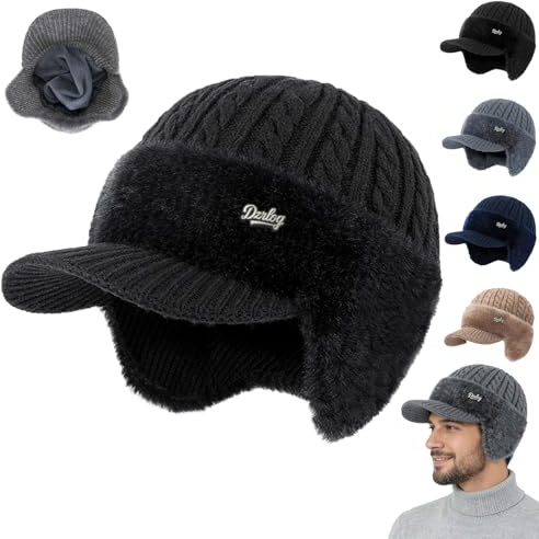 Torocky Coldshield Trapper, Rocky Coldshield Trapper, Herren, Pelzfutter, warm, stilvolle Baseballmütze mit Krempe und Ohrenklappen