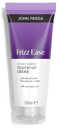 John Frieda Frizz Ease Secret Agent Creme für perfektes Finish | sofortige Kontrolle von Kräuseln | Glättet lockeres Haar und Flyaways | mit Avocadoöl | vegane Formel | 100 ml