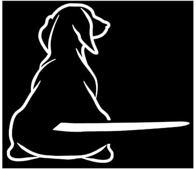 olvind Funny Dog Moving Tail Windshield Wiper Sticker, White Waterproof Rear Window Decal, Cute Puppy Car Decoration for Dog Lovers, Universal Fit for Most Vehicles