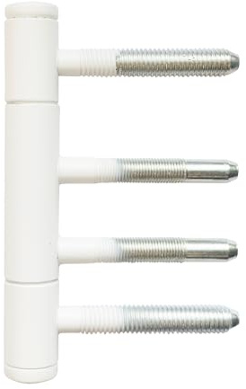 Melina24 Einsteck Einbohrband 3-teilig Türband V0026 - V 4400 WF Flügelteil für Zimmertüren weiss beschichtet