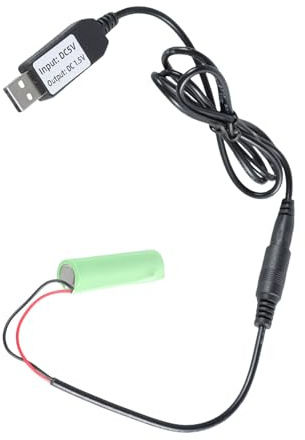 KAHDGSS Batteria Alternativa da 1, 5 V USB da 5 V 2 A a 1, 5 V AA LR6 Alimentatore Cavo convertitore Cavo USB Facile Installazione