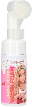 Depesche 14086 TOPModel - Hand und Körper Waschschaum Candy Glam, 120 ml Pflege-Schaum mit Kirsch-Duft, inkl. Silikon-Bürste