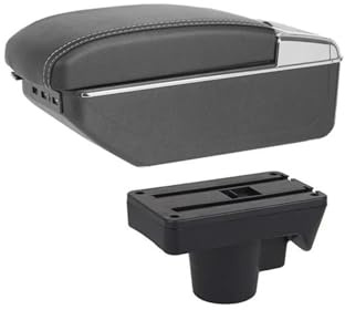 Auto Mittelarmlehne Box Modifizierter Wasserbecherhalter USB Aschenbecher Autoteile Für Opel Astra 2008-2011 Sitzarmlehne(A-black white line)
