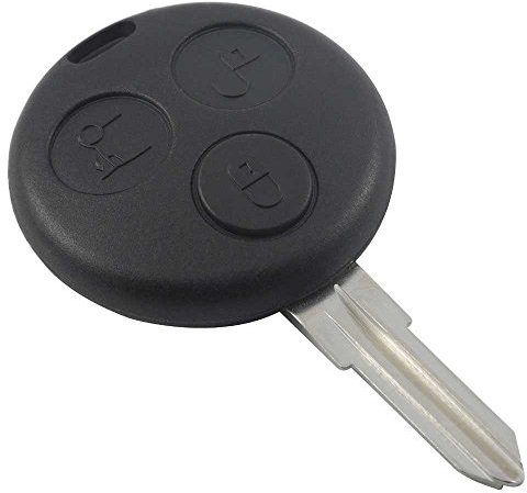 OcioDual Telecomando Guscio rigido cover chiave telecomando auto 3 tasti car SMART Nero