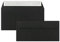 75 Brief-Umschläge DIN Lang - Schwarz - 110 g/m² - 11 x 22 cm - sehr formstabil - Haftklebung - Qualitätsmarke: FarbenFroh by GUSTAV NEUSER