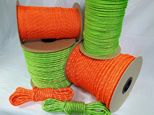 8mm / 100m Polyesterseil, Leuchtend Orange, reflektierend (0,85€/m)