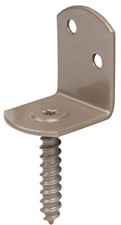 Alberts 300050 DURAVIS® Flechtzaunhalter | L-Form | perlbeige duplexbeschichtet RAL 1035 | Größe 83 x 30 x 32 mm
