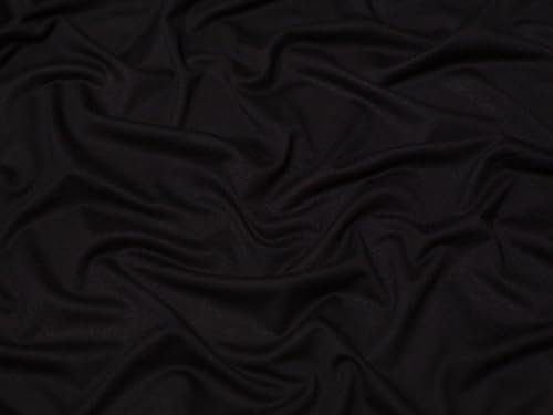 Minerva Crafts Jersey-Stoff, Viskose, Meterware, Schwarz